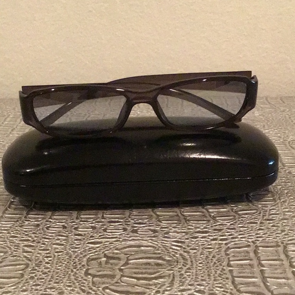 Vintage Gucci Black Rectangular Glasses with Logo… - image 2